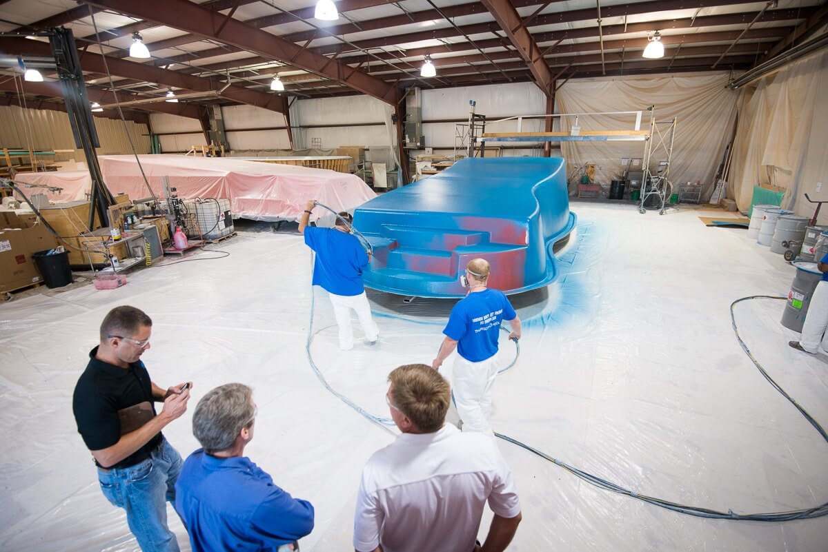 POLYCOR® Shimmer® gel coat proves to be the ideal surface for inground swimming pools