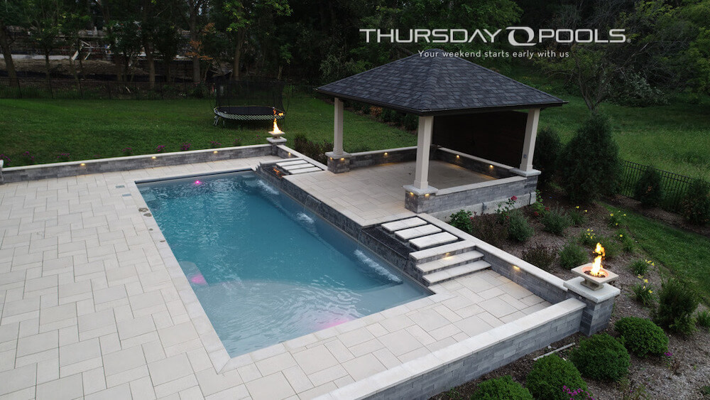 Grace Beach Entry Fiberglass Pool Design Thursday Pools