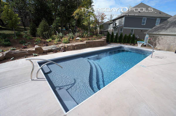 Sandal Beach Entry Fiberglass Pool Thursday Pools