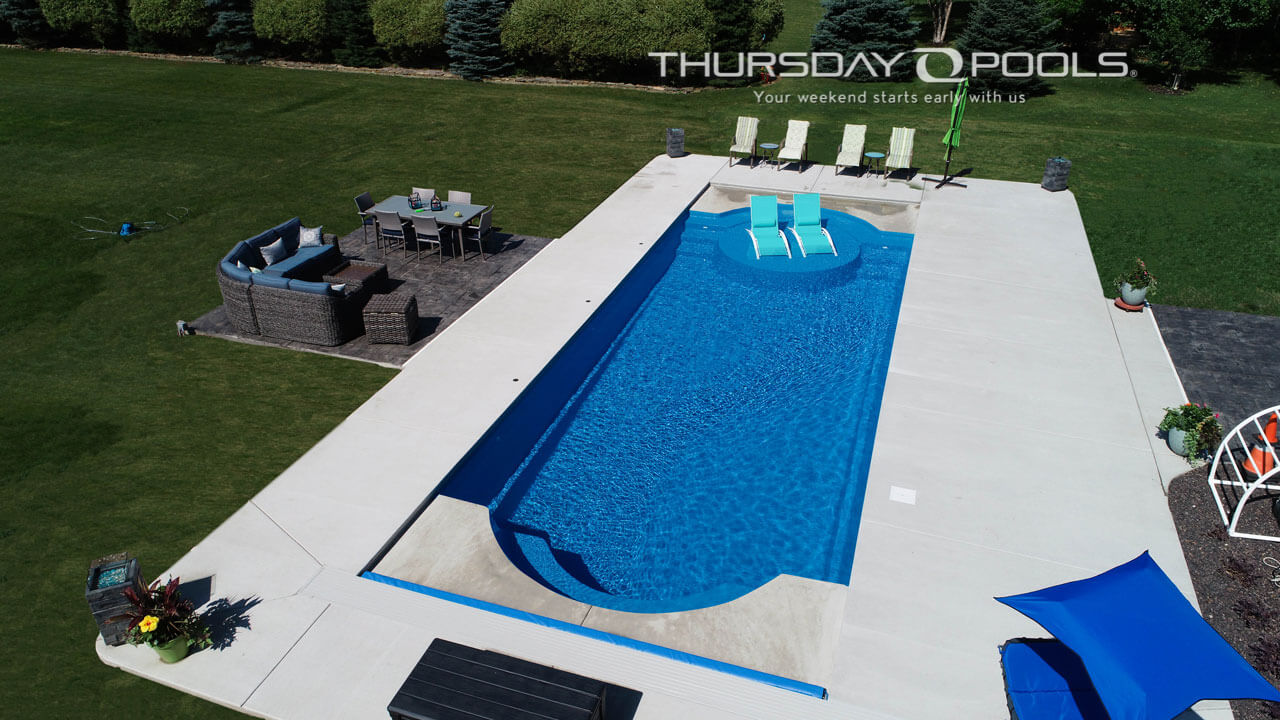 Splendor, Enjoyment, and Relaxation are Yours With the Cathedral LX Inground Fiberglass Pool