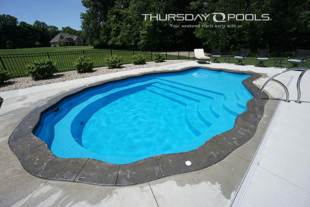 Thursday Pools side angle view of Pearl pool