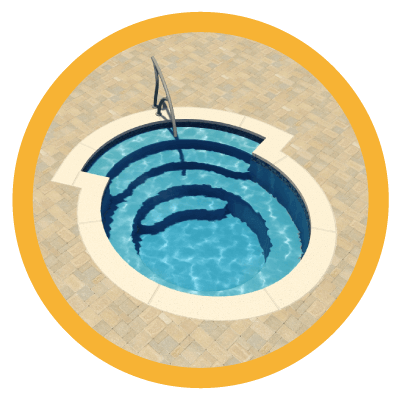 Thursday Pool Grand Spa circle graphic