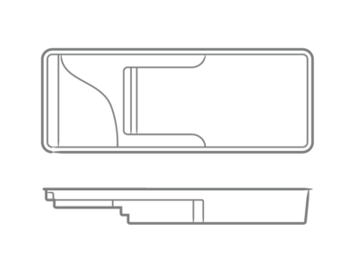 Thursday Pools Lil Bob LX shape outline 1.5x35.5 4'6