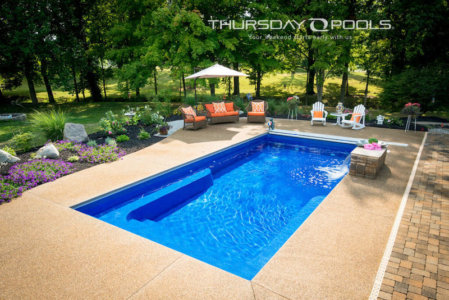Ocean Lil Bob pool with Thursday Pools logo
