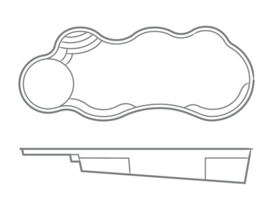 Thursday Pools Wellspring shape outline 6x40 5'10