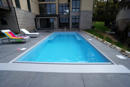 small fiberglass pool