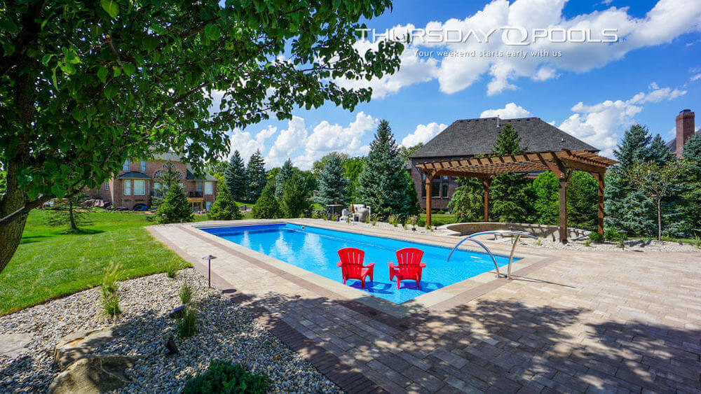 Thursday Pools Aspen pool with lounge chairs