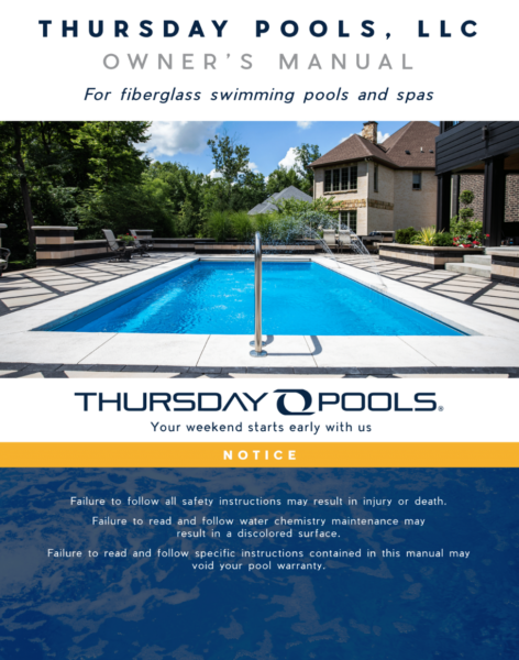 Owner's Manual - Thursday Pools