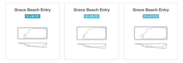 Grace Beach Entry Sizes | Thursday Pools