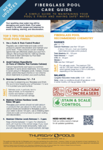 Thursday Pools Fiberglass Care Sheet