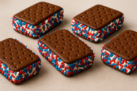 red white blue ice cream sandwiches
