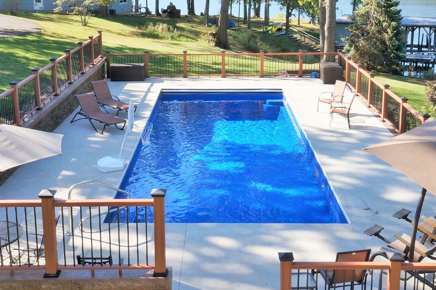 Thursday Pools front view of Diamond Grace Beach Entry Pool Beach Entry or Tanning Ledge