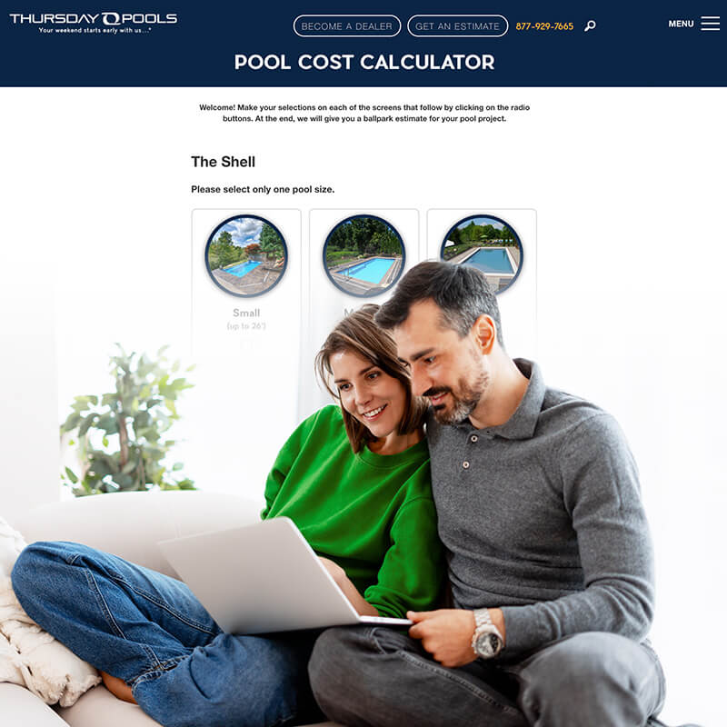 Pool Cost Plan mobile mock up