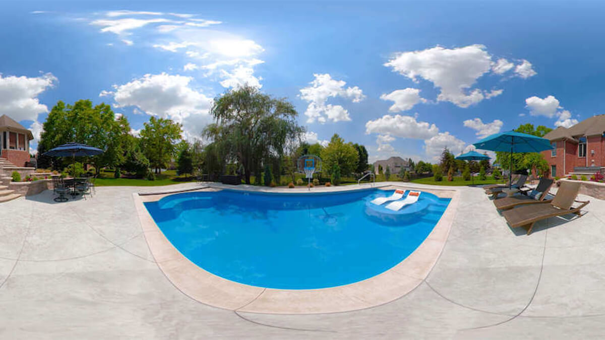 Thursday Pools wide shot of Cathedral LX pool