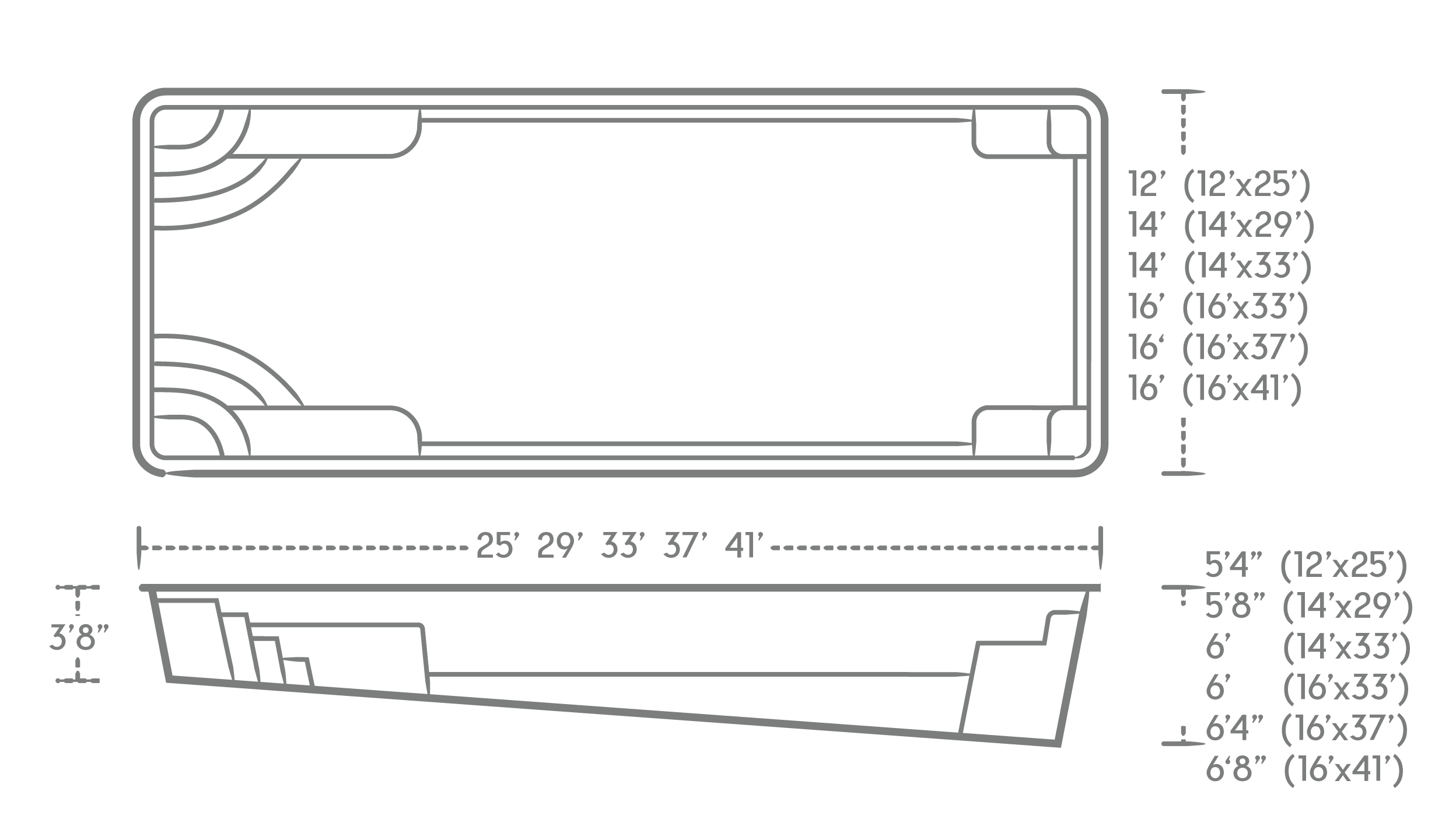 Thursday Pools Goliath render dimensions