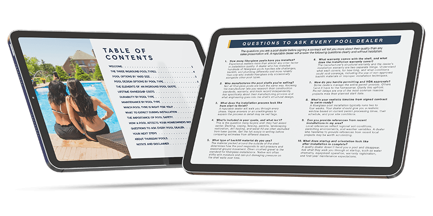 Inground Pool Buyer's Starter Guide interior pages