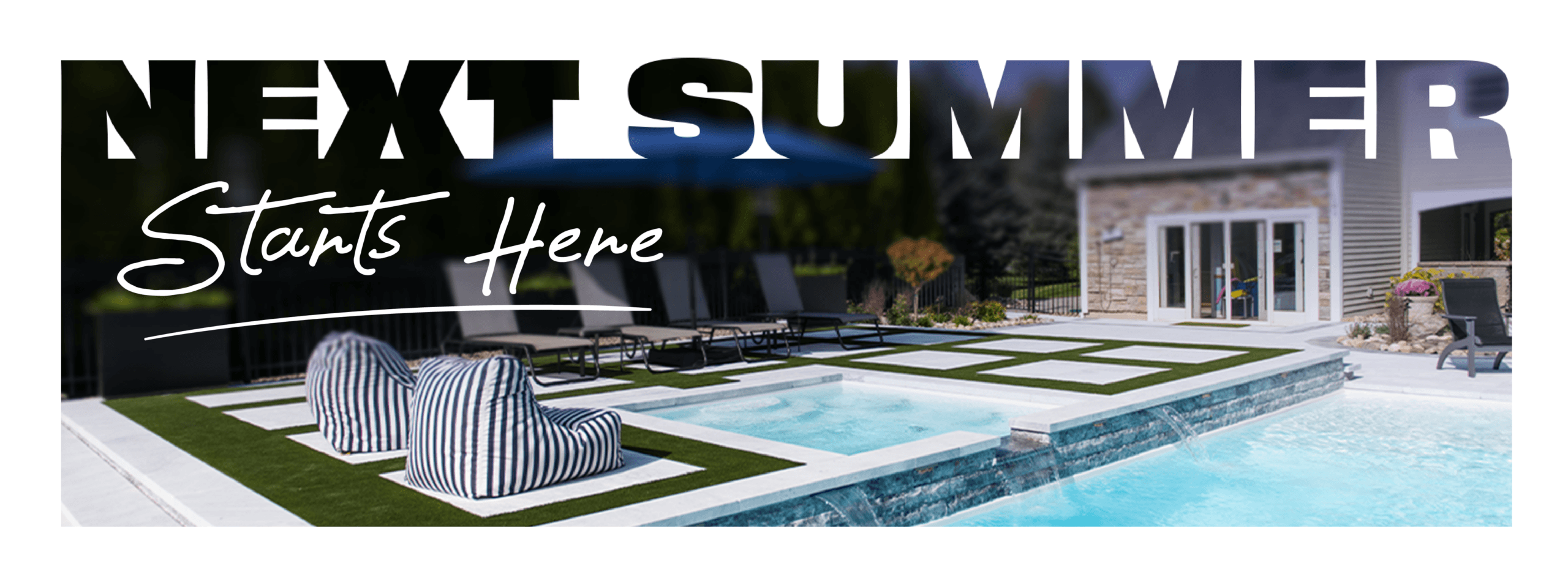 next summer starts here pool image